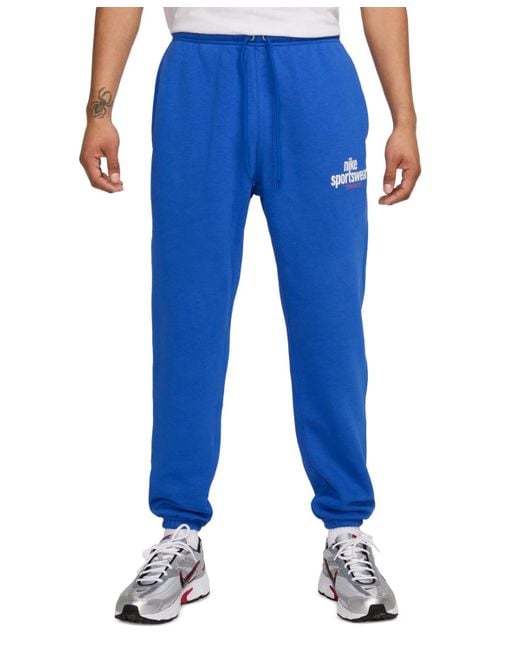 Nike Blue Club Drawstring Fleece jogger Pants for men