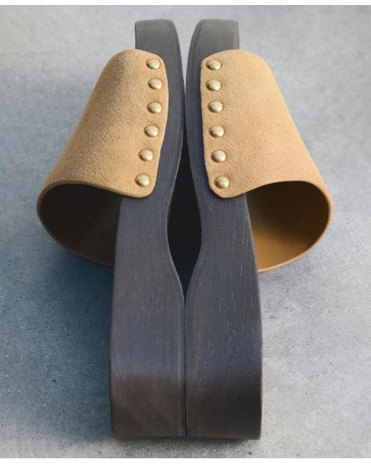 Mango Multicolor Wood Sole Suede Als