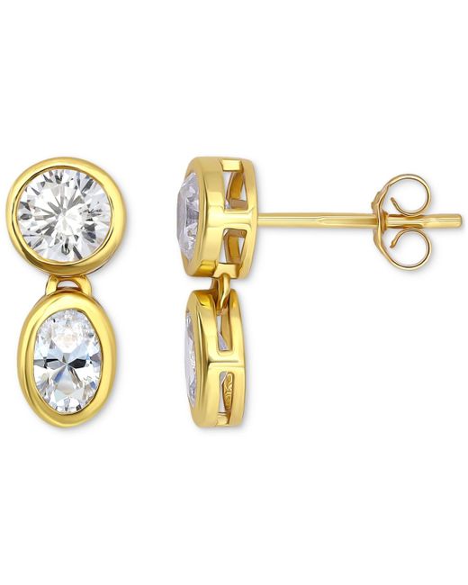 Giani Bernini Metallic Cubic Zirconia Octagon & Square Drop Earrings
