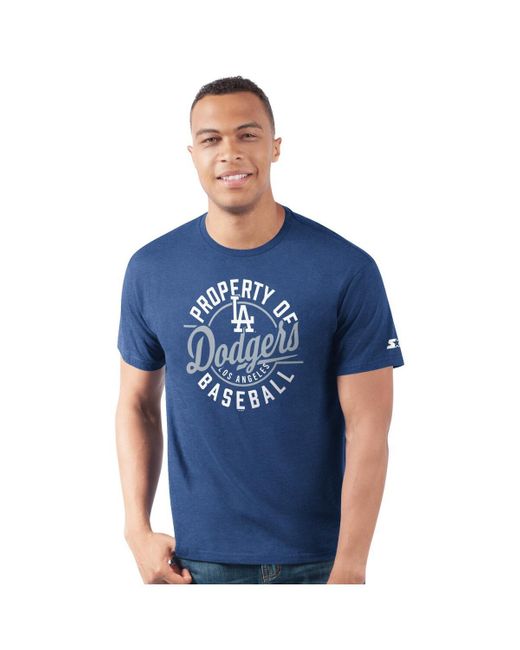 Starter Blue Los Angeles Dodgers Prime Time Property Of T-shirt for men