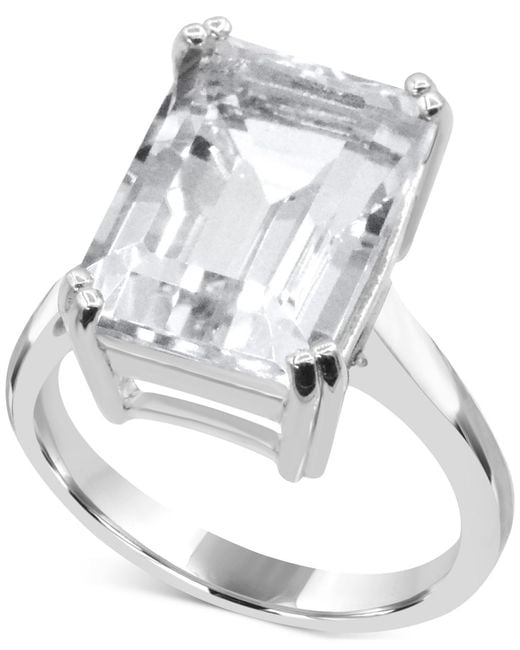 Macy's Metallic Gemstone Emerald-cut Statement Ring