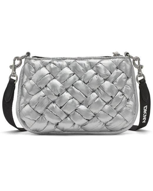 DKNY Gray Nadia Small Quilted Crossbody Bag