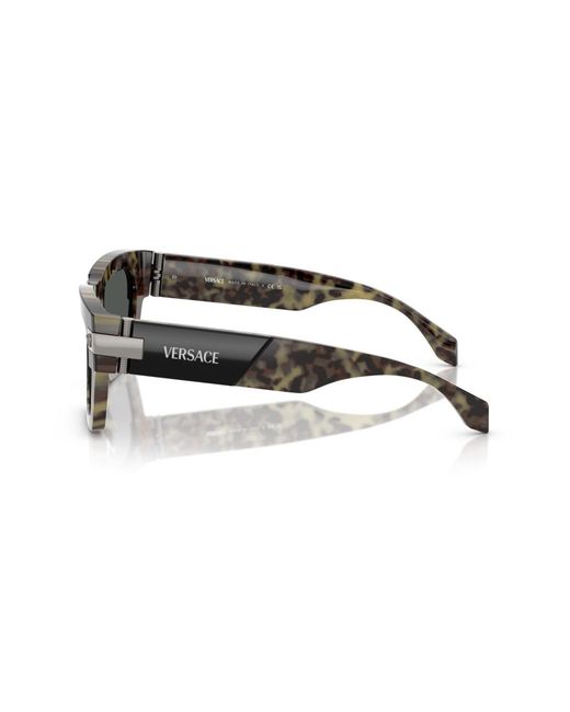 Versace Black Rectangle Sunglasses for men