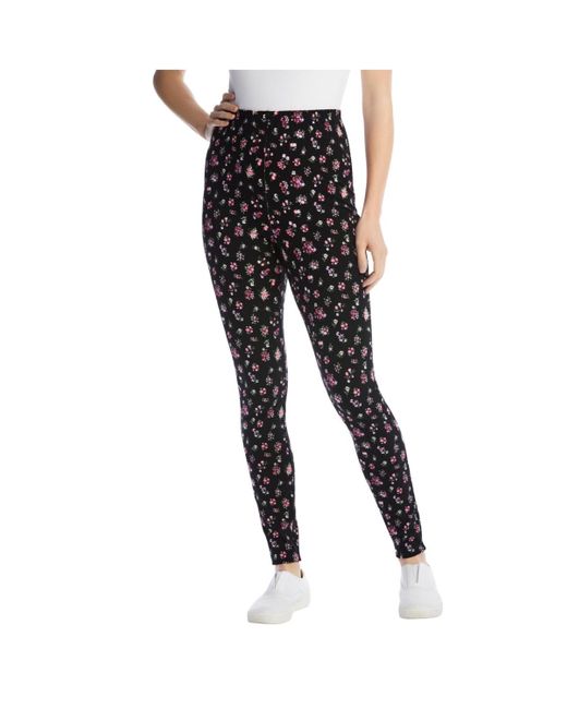 Woman Within Black Within Stretch Cotton Printed legging