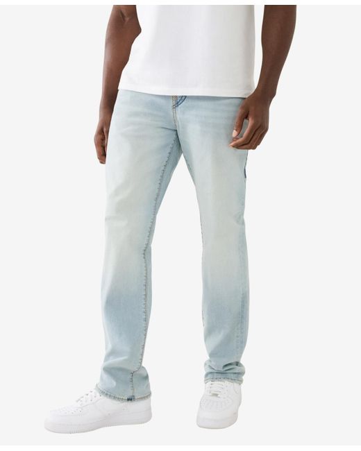 True Religion Blue Ricky Flap Super T Straight Jeans for men