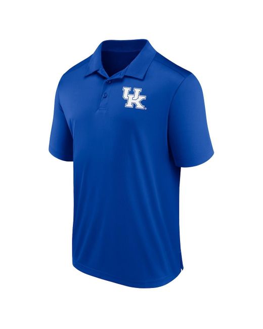 Fanatics Blue Branded Royal Kentucky Wildcats Left Side Block Polo for men
