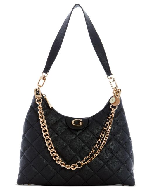 Guess Synthetic Gillian Hobo Bag in Black Lyst