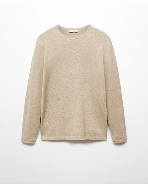 Mango Natural Knit Cotton Sweater for men