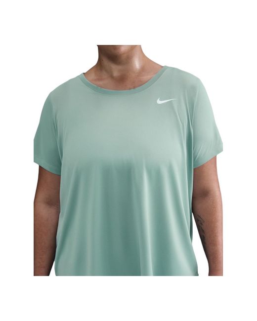 Nike Blue Plus Size Active Dri-fit Short-sleeve Logo T-shirt