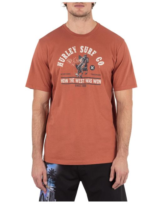Hurley Red Outlaw Short Sleeve T-shirt for men