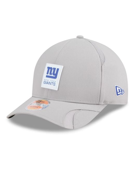 KTZ Gray New York Giants 2025 Sideline M-crown 9forty Adjustable Hat for men