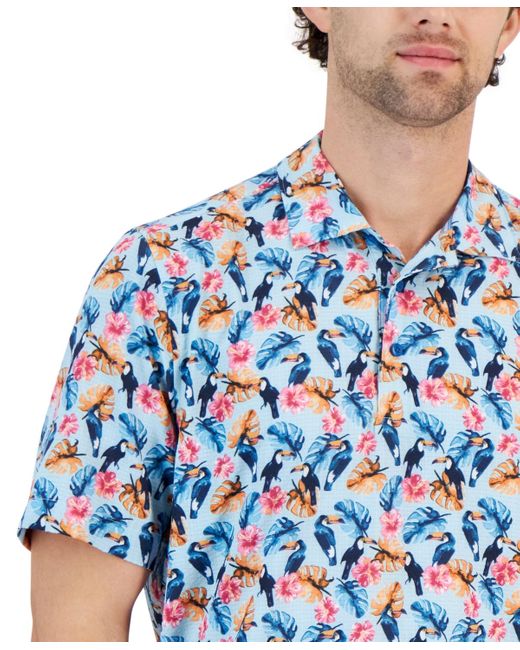 Tommy Bahama Blue Bahama Coast Toucan-print Shirt for men