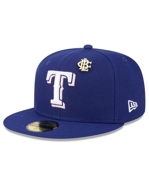 KTZ Blue Texas Rangers 2025 Big League Chew 59fifty Fitted Hat for men