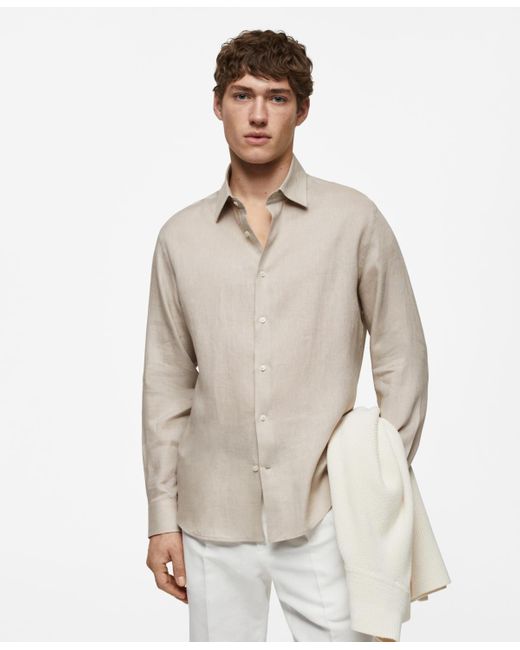 Mango Natural 100% Linen Regular-fit Shirt for men