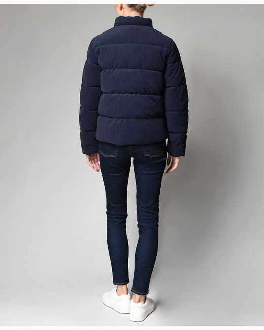 Ralph Lauren Blue Cord Puffer Jacket