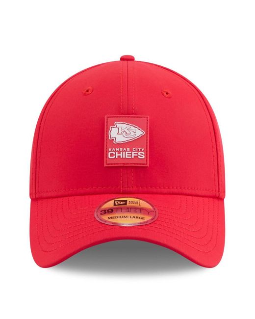 KTZ Red Kansas City Chiefs 2025 Sideline 39thirty Flex Hat for men