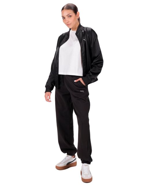 PUMA Black Elevated Full-zip Bomber Jacket