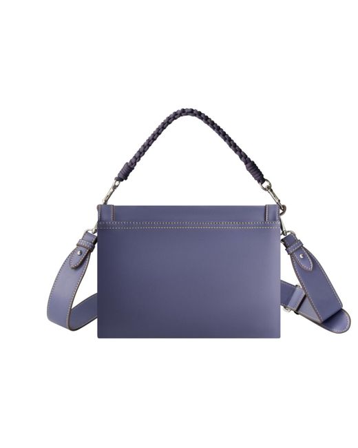 Tommy Bahama Blue Debossed Logo Flat Messenger Bag