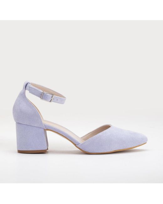 Forever & Always Shoes White Marcelle Low Block Heel Pumps