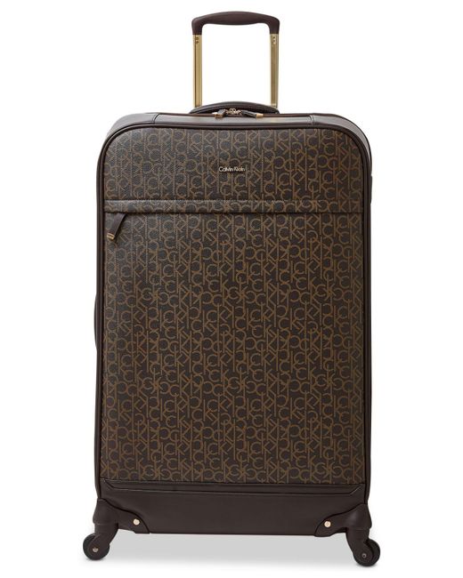 Calvin Klein Brown Mulberry 29" Softside Spinner Suitcase