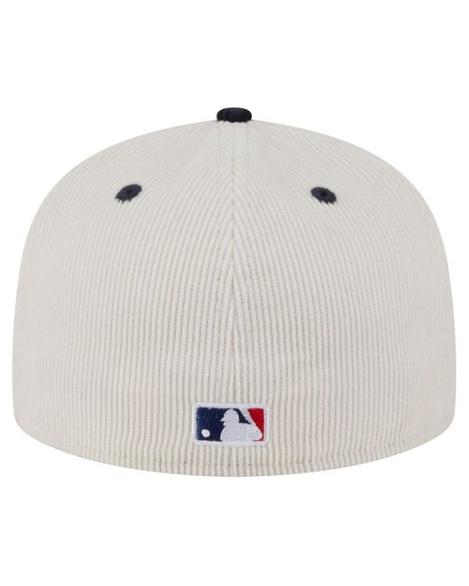 KTZ White Cream/black San Francisco Giants Two-tone Corduroy 59fifty Fitted Hat for men
