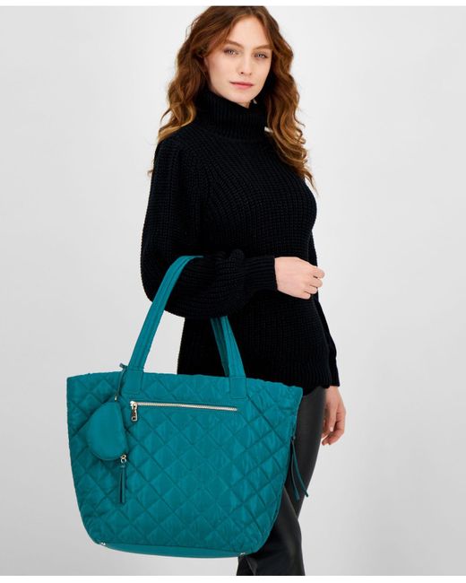 INC International Concepts Nylon Breeah Extra Large Quilted Tote