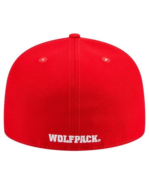 KTZ Red Nc State Wolfpack 59fifty Fitted Hat for men