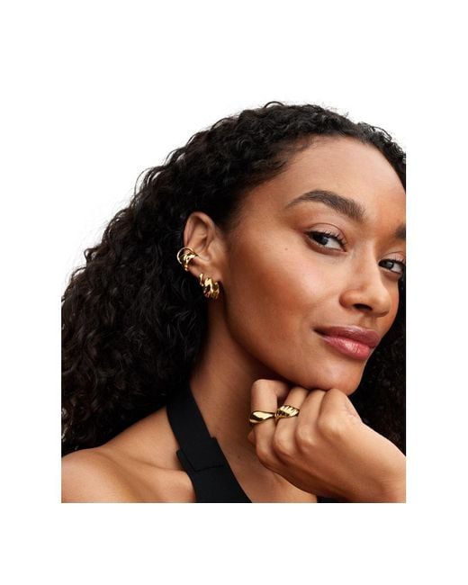 Pandora Metallic Rippled Stacking Ring