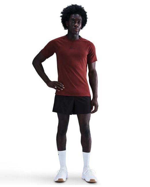 Nike Red Pro Training Dri-fit Short-sleeve T-shirt for men