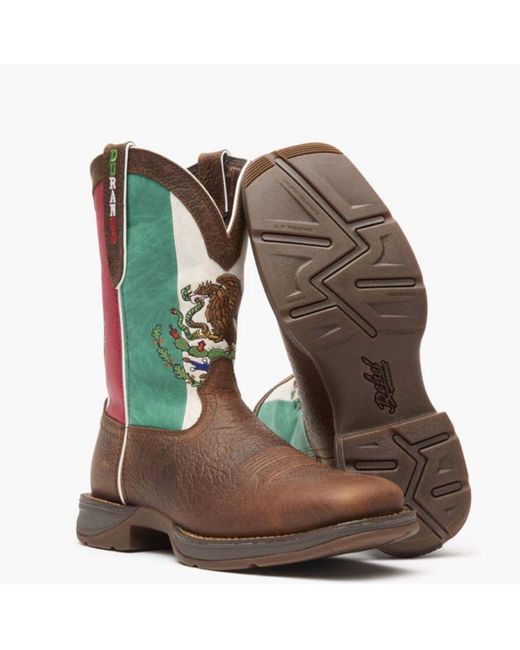 Durango Multicolor Rebel By Mexico Flag Western Boot for men