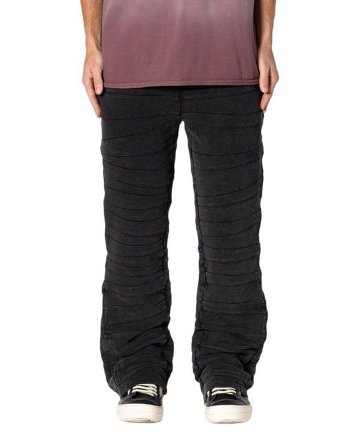 MNML Black Rave Double Cargo Pants for men