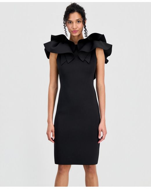 anne klein dress black Anne Klein Plus Size Classic Wrap Dress - Black