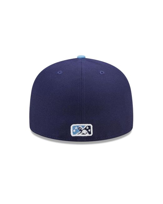 Tampa Tarpons New Era Marvel x Minor League 59FIFTY Fitted Hat - White/Navy
