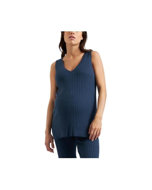 Ripe Maternity Blue Maternity Ripe Sophie Rib Knit Nursing Top