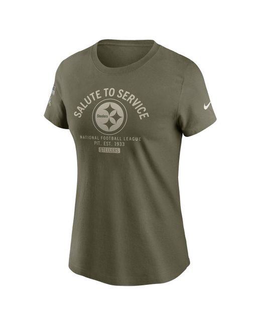 Nike Green Pittsburgh Steelers 2025 Salute To Service Sideline T-shirt