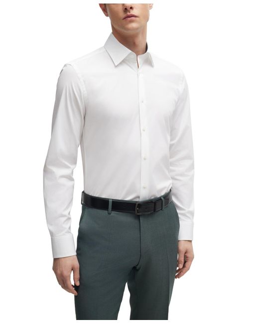Boss White Boss By Easy-iron Slim-fit Dress Shirt for men