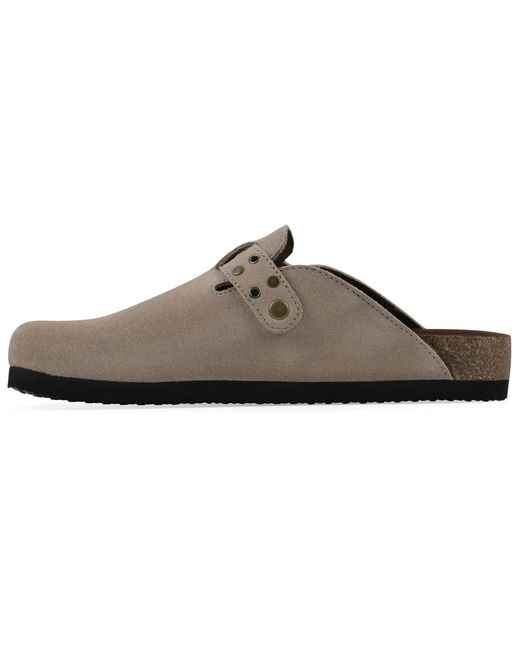 White Mountain Brown Benben Footbeds Clogs