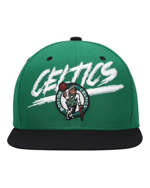 Men's Mitchell & Ness Kelly Green Boston Celtics Hardwood Classics  Earthquake Snapback Hat