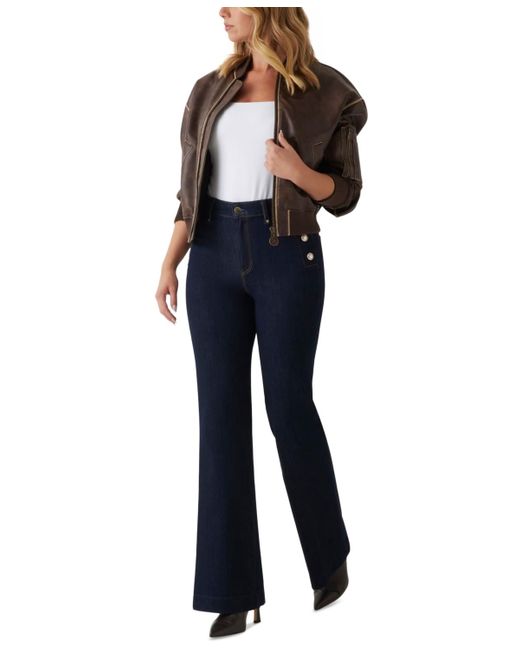 Guess Blue New Faye High-rise Bootcut Jeans