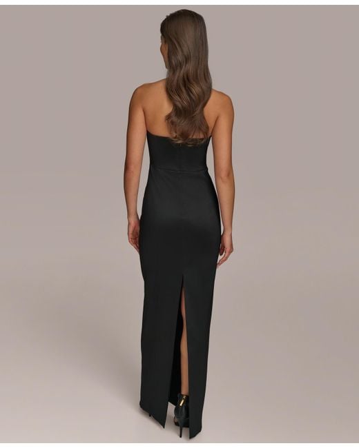Donna Karan Black Strapless Gown