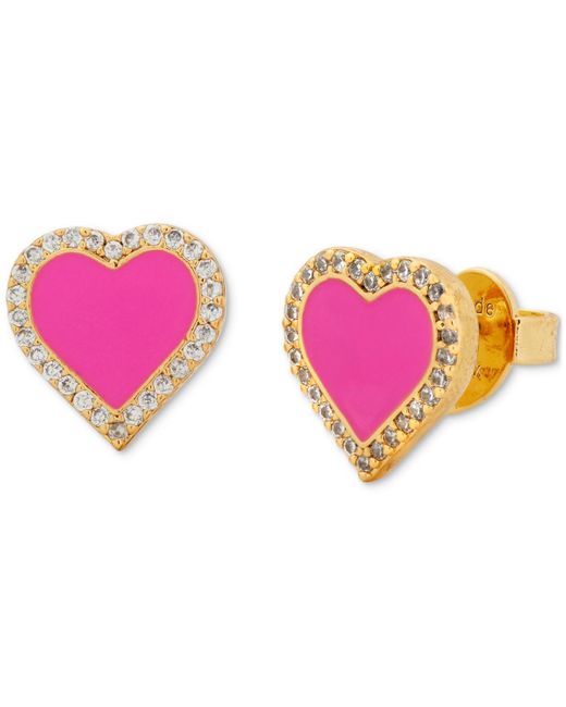 Kate Spade Heart Stud Earrings in Pink Lyst