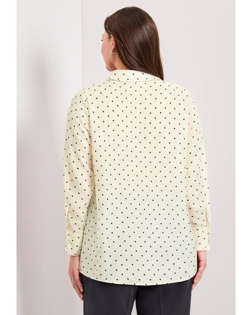 Avenue White Plus Size Button Front Blouse