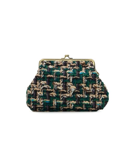 Patricia Nash Green Savena Boucle Kisslock Wristlet