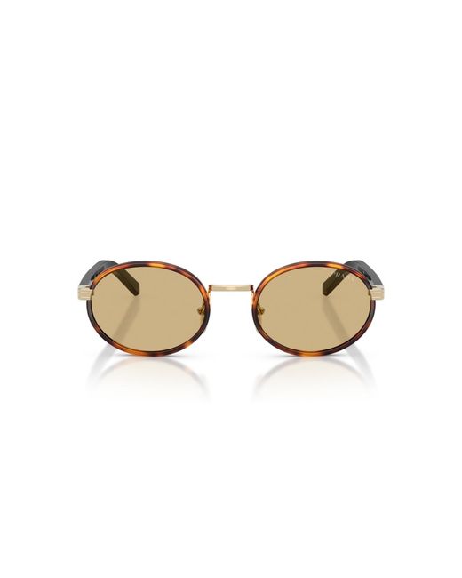 Prada Natural Small Oval Sunglasses