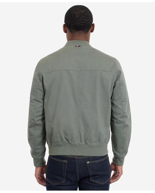 Tommy Hilfiger Gray Collared Bomber Jacket for men
