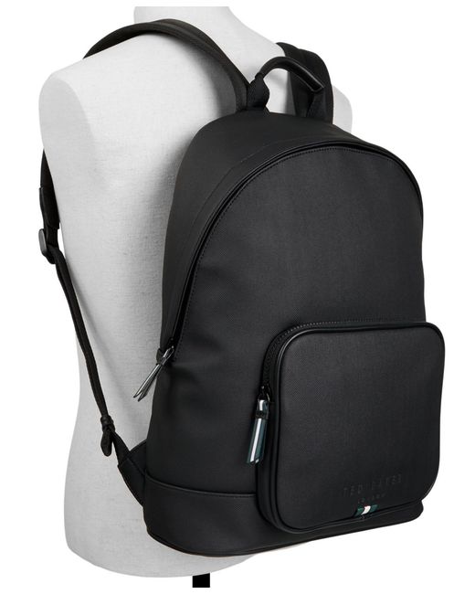 Ted Baker Black Dawson Top Zipper Backpack