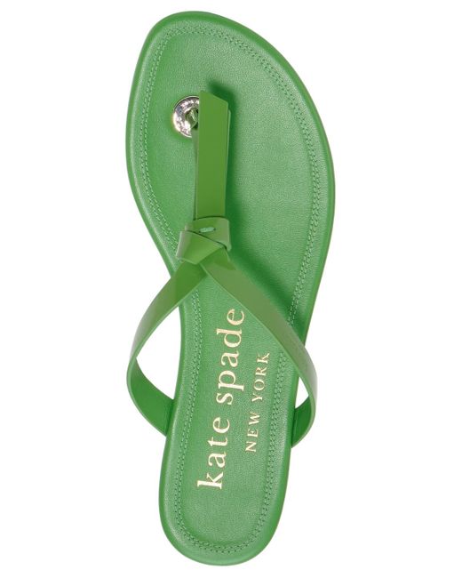 Kate Spade Green Knott Slide Thong Sandals