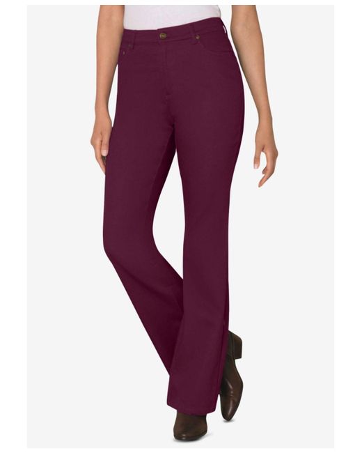 Woman Within Women's Purple Within Tall Stretch Denim Five-pocket