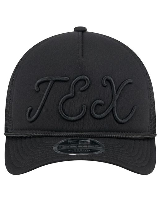 KTZ Gray Texas Rangers City Initial 9forty A-frame M-crown Adjustable Trucker Hat for men