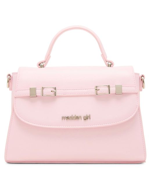 Madden Girl Pink Ally Top Handle Small Satchel Bag
